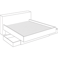 Classica Bed with Drawer Base
