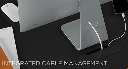 BDI Sequel Lift Desk Cable Management